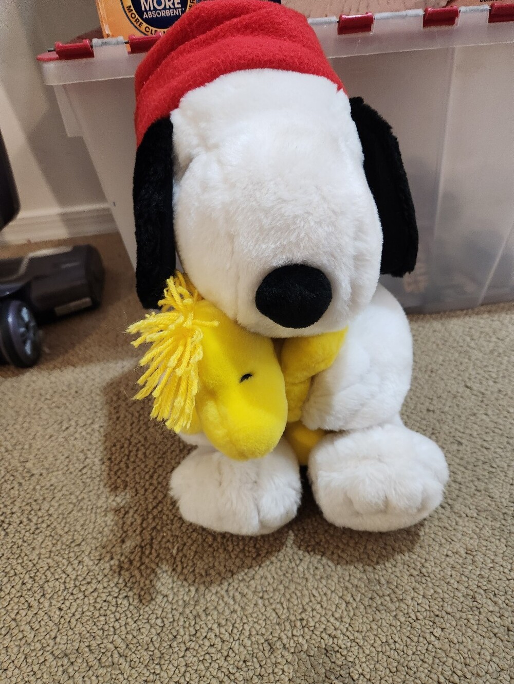 Brand New No Tags Peanuts Christmas Snoopy Plush with Woodstock Stuffed Animal